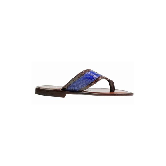 Luca Blue Mens Italian Leather Sandals Shoes main image 4